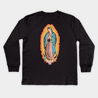 Our Lady of Guadalupe Virgin Mary Kids Long Sleeve T-Shirt